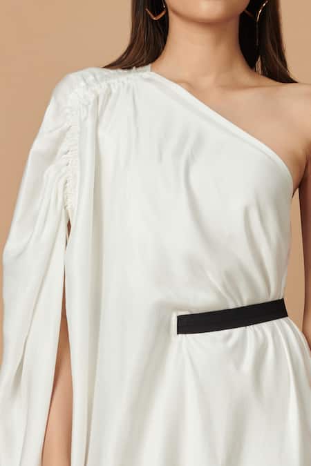White satin gown Isla | Simple Satin Wedding Dress | Leah S