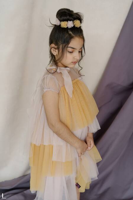 Buy Swati Golyan Pink Net Asymmetric Panelled Dress Online at Aza Fashions Buy_Swati Golyan_Pink Net Asymmetric Panelled Dress _Online_at_Aza_Fashions