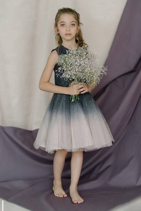 Swati Golyan Black Net And Ombre & Sequins Dress Online at Aza Fashions Swati Golyan_Black Net And Ombre & Sequins Dress _Online_at_Aza_Fashions