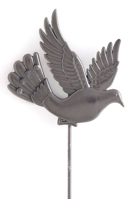 Buy_Cosa Nostraa_Black Flying Bird Lapel Pin _Online_at_Aza_Fashions