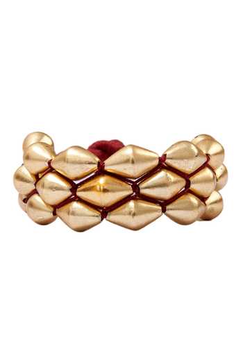 Shop Neeta Boochra Gold Plated Beads Dholki Paunchi Bracelet Online at Aza Fashions Shop_Neeta Boochra_Gold Plated Beads Dholki Paunchi Bracelet_Online_at_Aza_Fashions