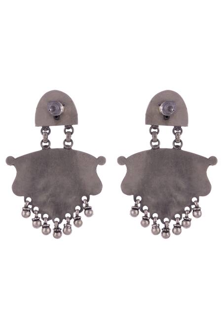 Buy_Neeta Boochra_Gold Plated Tribal Carved Earrings _Online_at_Aza_Fashions