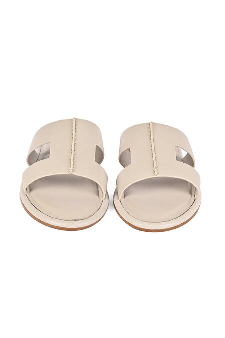 Shop_Vanilla Moon_Beige Lila Cut Work Flats_Online_at_Aza_Fashions