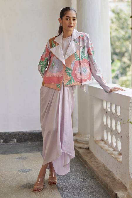 Buy Betrue Purple Georgette Sequins Embroidered Blouse Online at Aza Fashions Buy_Betrue_Purple Georgette Sequins Embroidered Blouse _Online_at_Aza_Fashions