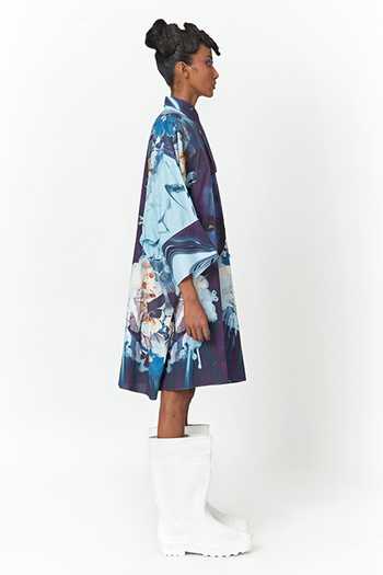 Buy_Two Point Two_Blue Cotton Poplin Printed Digital High Mamoro Kimono Kaftan Dress 