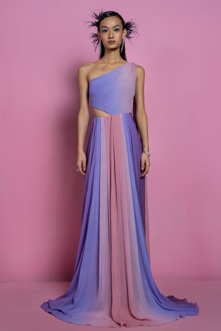 Multi Color Strapless Tiered Ruffle Gown | Christian Siriano