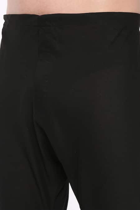 Buy_Mayank Modi - Men_Black Silk, Cotton, Chanderi Embroidery Motif Print Overlay Kurta Set 