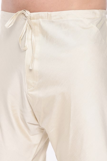 Buy_Mayank Modi - Men_Black Silk, Cotton, Muslin Embroidery Floral Print Kurta Set 