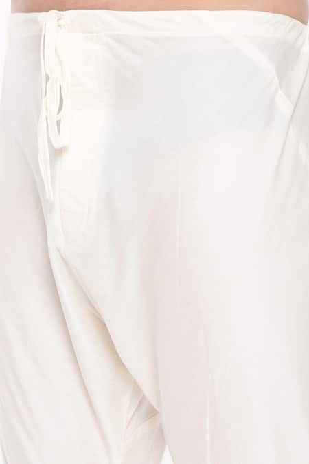 Buy_Mayank Modi - Men_Beige Muslin Quatrefoil Mandala Print Kurta Set 