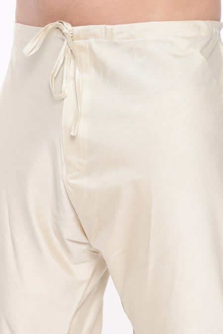 Buy_Mayank Modi - Men_Red Silk, Cotton Mirrors Embroidered Kurta Set 