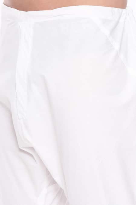 Buy_Mayank Modi - Men_Ivory Muslin Mughal Floral Print Kurta Set 