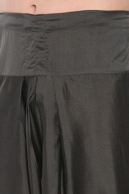 Buy_Mayank Modi - Men_Purple Muslin, Silk Retro Floral Print Kurta Set For Kids