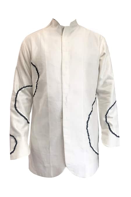 Shop_Antar Agni_Ivory Cotton, Silk Embroidery Thread Bundi _Online_at_Aza_Fashions