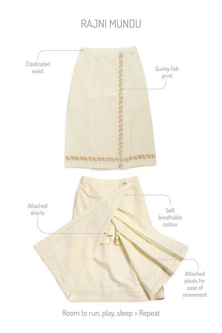 Shop_Tiber Taber_Cream Cotton Mundu Dhoti _Online_at_Aza_Fashions