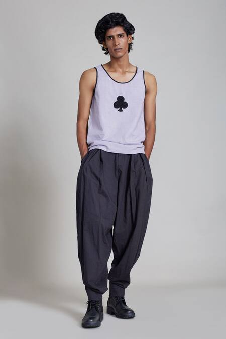 Buy_Mati_Black 100% Cotton Taash Balloon Pant _Online_at_Aza_Fashions