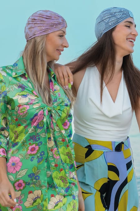 Shop_Hair Drama CO_Purple Rhinestones Work Turban _Online_at_Aza_Fashions