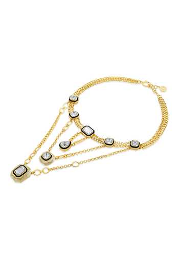 Buy Isharya Gold Plated Crystal Bougie Infinity Cut Embellished Necklace Online at Aza Fashions Buy_Isharya_Gold Plated Crystal Bougie Infinity Cut Embellished Necklace_Online_at_Aza_Fashions
