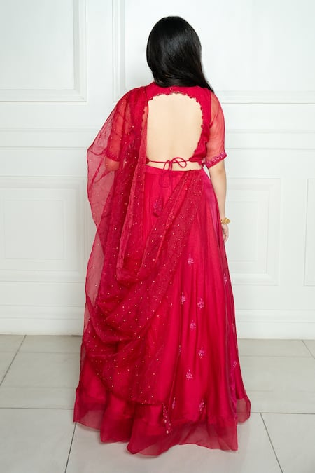 Ewaz Mukaish Embroidered Lehenga Set 