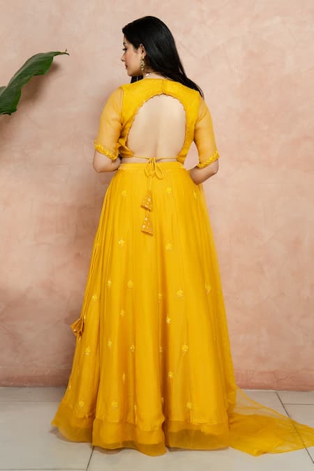 Ewaz Sequin Embroidered Lehenga Set 