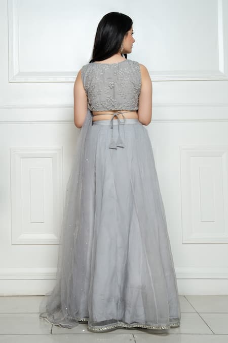 Ewaz Bead Embroidered Lehenga Set 