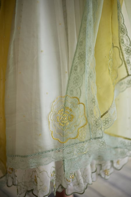 Buy Label Nimbus Ivory Chiffon, Lycra, Silk Organza Embroidery Floral Cutwork Hand Anarkali Set Online at Aza Fashions Buy_Label Nimbus_Ivory Chiffon, Lycra, Silk Organza Embroidery Floral Cutwork Hand Anarkali Set _Online_at_Aza_Fashions