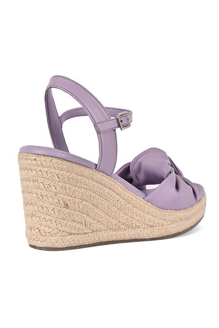 Shop_Vanilla Moon_Purple Nisha Leather Knotted Espadrille Wedges_Online_at_Aza_Fashions