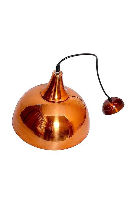 Buy_Order Happiness_Gold Copper Metal Ceiling Light_Online_at_Aza_Fashions