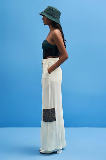 Blissful | White High Waisted Tailored Straight Leg Trousers | Straight leg  trousers, High waisted, Flattering pants