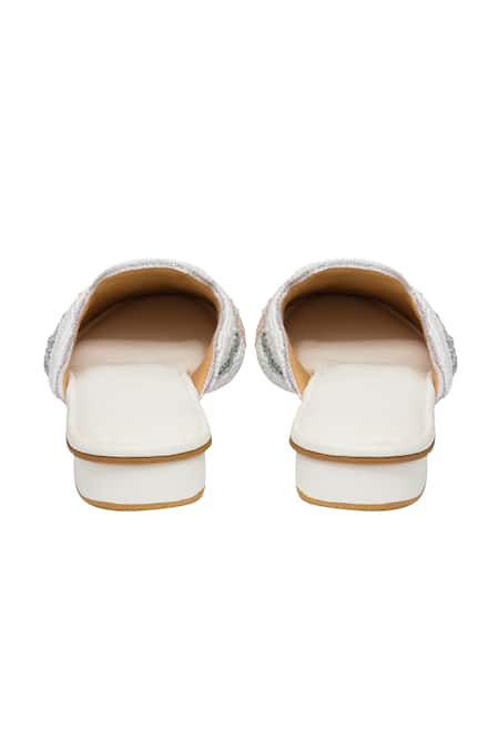 Buy Kkarma Accessories Multi Color Phool Embroidered Mules Online at Aza Fashions Buy_Kkarma Accessories_Multi Color Phool Embroidered Mules _Online_at_Aza_Fashions