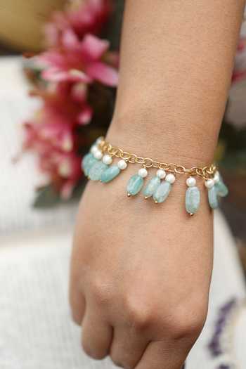Do Taara_Green Stone Bracelet _Online_at_Aza_Fashions