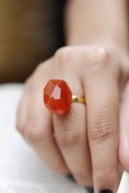 Sublime sterling silver carnelian ring