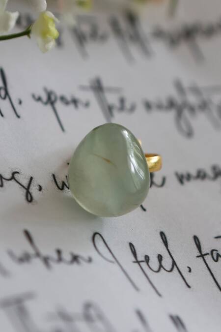 Buy_Do Taara_Green Stones Natural Studded Ring_Online_at_Aza_Fashions