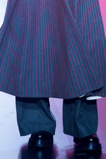 Buy Shahin Mannan Grey Denim Embroidery Round Neck Tiny Houses Top Skirt Set Online at Aza Fashions Buy_Shahin Mannan_Grey Denim Embroidery Round Neck Tiny Houses Top Skirt Set _Online_at_Aza_Fashions