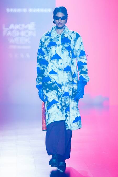 Shahin Mannan_Wine Crepe Pleated Pant _Online_at_Aza_Fashions