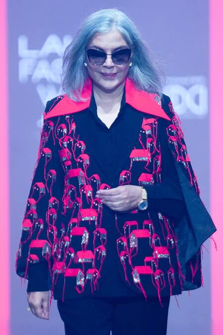 Shahin Mannan_Black Crepe Embroidery V-neck Tiny Houses Jacket _Online_at_Aza_Fashions