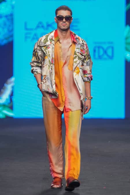 Buy Mahima Mahajan Multi Color Organza, Satin Ombre Effect Pant Online at Aza Fashions Buy_Mahima Mahajan_Multi Color Organza, Satin Ombre Effect Pant _Online_at_Aza_Fashions