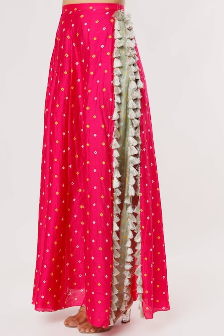 Payal Singhal Green Silk, Georgette Tassels, Embroidery, Sequins Round Choli And Dhoti Pant Set Online at Aza Fashions Payal Singhal_Green Silk, Georgette Tassels, Embroidery, Sequins Round Choli And Dhoti Pant Set _Online_at_Aza_Fashions