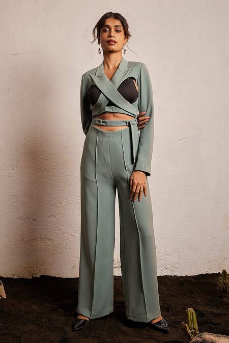 Pocket Stories Black Microfiber Collared Criss Cross Front Cutout Jumpsuit Online at Aza Fashions Pocket Stories_Black Microfiber Collared Criss Cross Front Cutout Jumpsuit _Online_at_Aza_Fashions