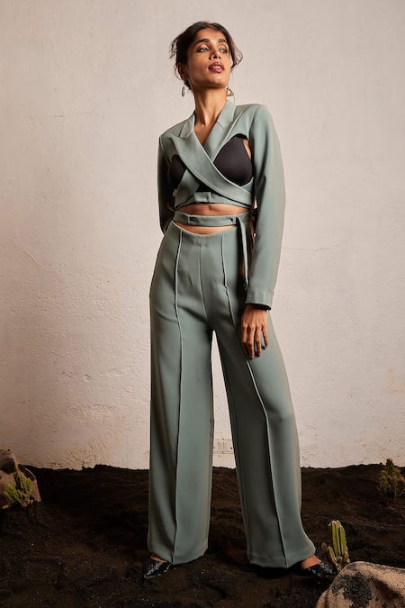 Shop Pocket Stories Black Microfiber Collared Criss Cross Front Cutout Jumpsuit Online at Aza Fashions Shop_Pocket Stories_Black Microfiber Collared Criss Cross Front Cutout Jumpsuit _Online_at_Aza_Fashions