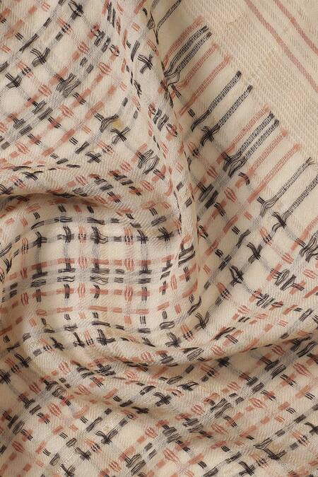 Shop_Shingora_Beige Woven Shawl_Online_at_Aza_Fashions