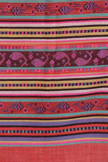 Shop_Shingora_Maroon Woven Fish Motif Shawl _Online_at_Aza_Fashions
