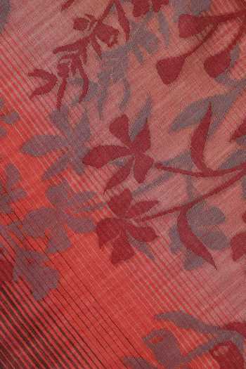 Shingora_Red Woven Ombre Floral Shawl_at_Aza_Fashions