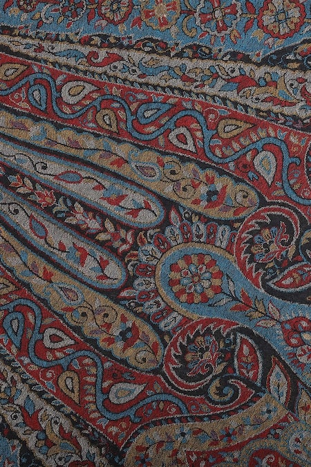 Shop_Shingora_Black Woven Paisley Pattern Shawl _Online_at_Aza_Fashions
