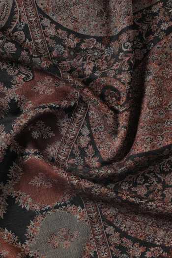 Shop Shingora Black Woven Pure Wool Kani Pattern Shawl Online at Aza Fashions Shop_Shingora_Black Woven Pure Wool Kani Pattern Shawl_Online_at_Aza_Fashions