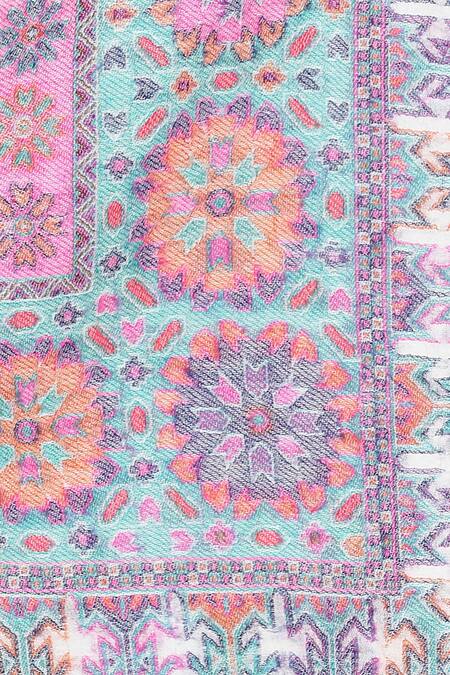 Shop_Shingora_Multi Color Woven Floral Pattern Shawl _Online_at_Aza_Fashions