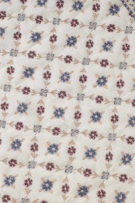 Buy_Shingora_Beige Woven Embroidered Floral Jaali Shawl _Online_at_Aza_Fashions