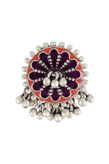 Tribe Amrapali Multi Color Enamel Rangoli Ghungroo Studs Online at Aza Fashions Tribe Amrapali_Multi Color Enamel Rangoli Ghungroo Studs _Online_at_Aza_Fashions
