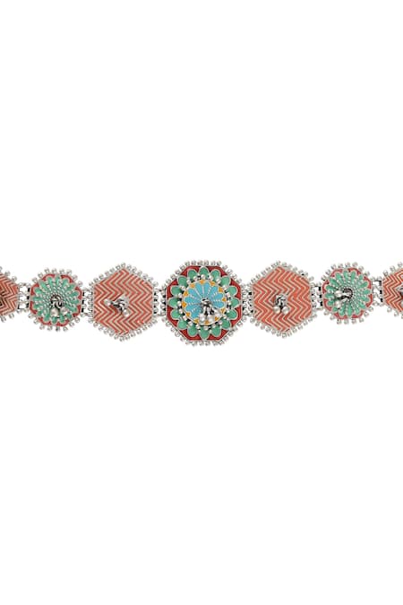 Buy Tribe Amrapali Multi Color Enamel Rangeeli Ghungroo Choker Online at Aza Fashions Buy_Tribe Amrapali_Multi Color Enamel Rangeeli Ghungroo Choker _Online_at_Aza_Fashions