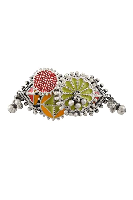 Tribe Amrapali Multi Color Enamel Nirali Ghungroo Ring Online at Aza Fashions Tribe Amrapali_Multi Color Enamel Nirali Ghungroo Ring _Online_at_Aza_Fashions