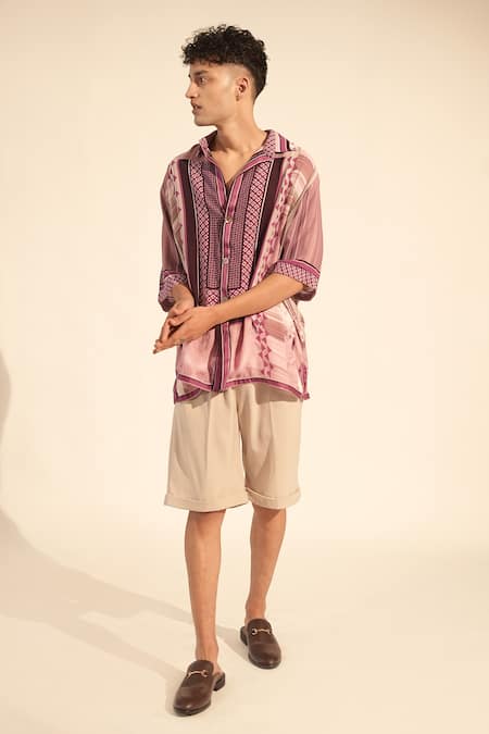 Buy_Nikita Mhaisalkar_Grey Linen Luxe Suiting Shorts _Online_at_Aza_Fashions